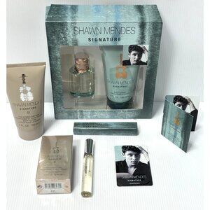 Shawn Mendes Signature & Signature II Perfume Bundle Lotion ,Rollerball ,Tattoo